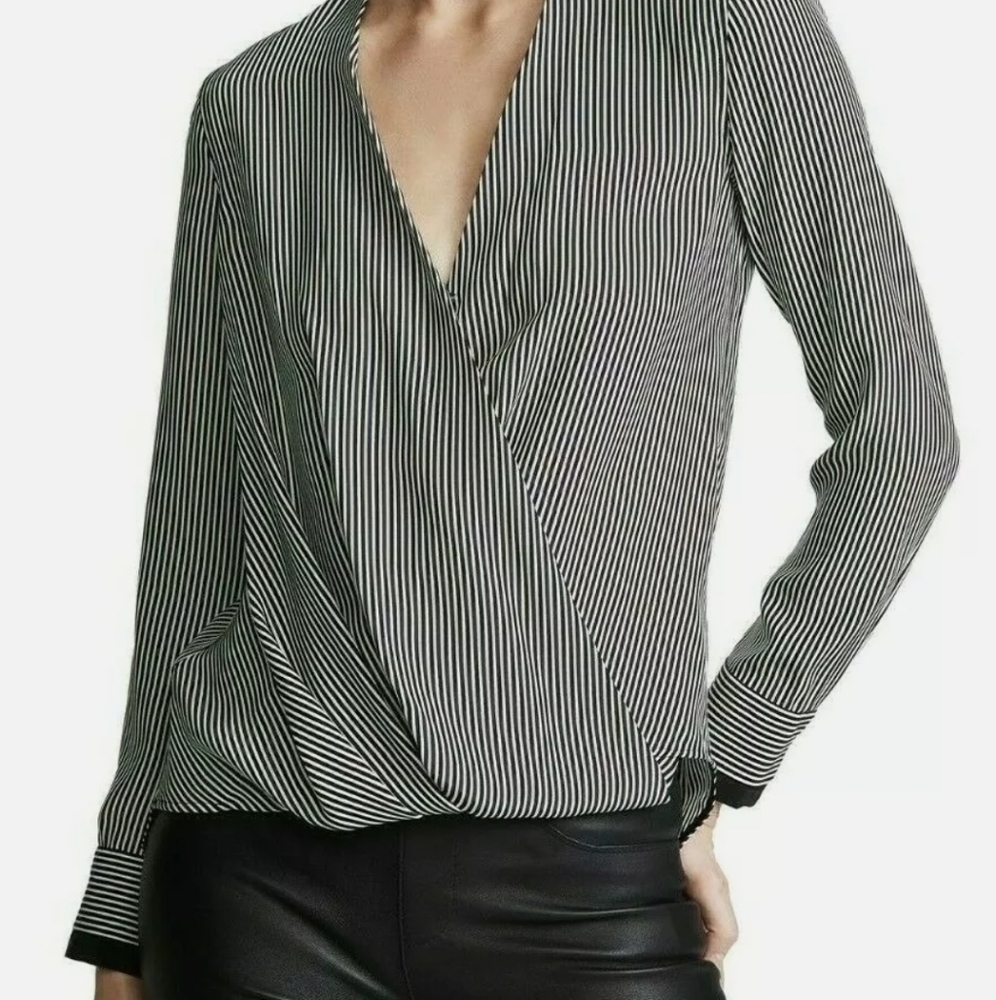 🆕️Victor Stripe Silk Blouse